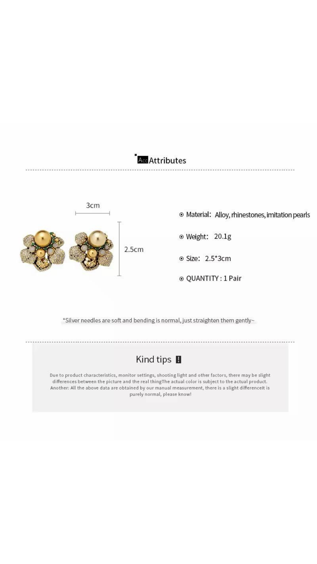 Rhinestone dina earrings