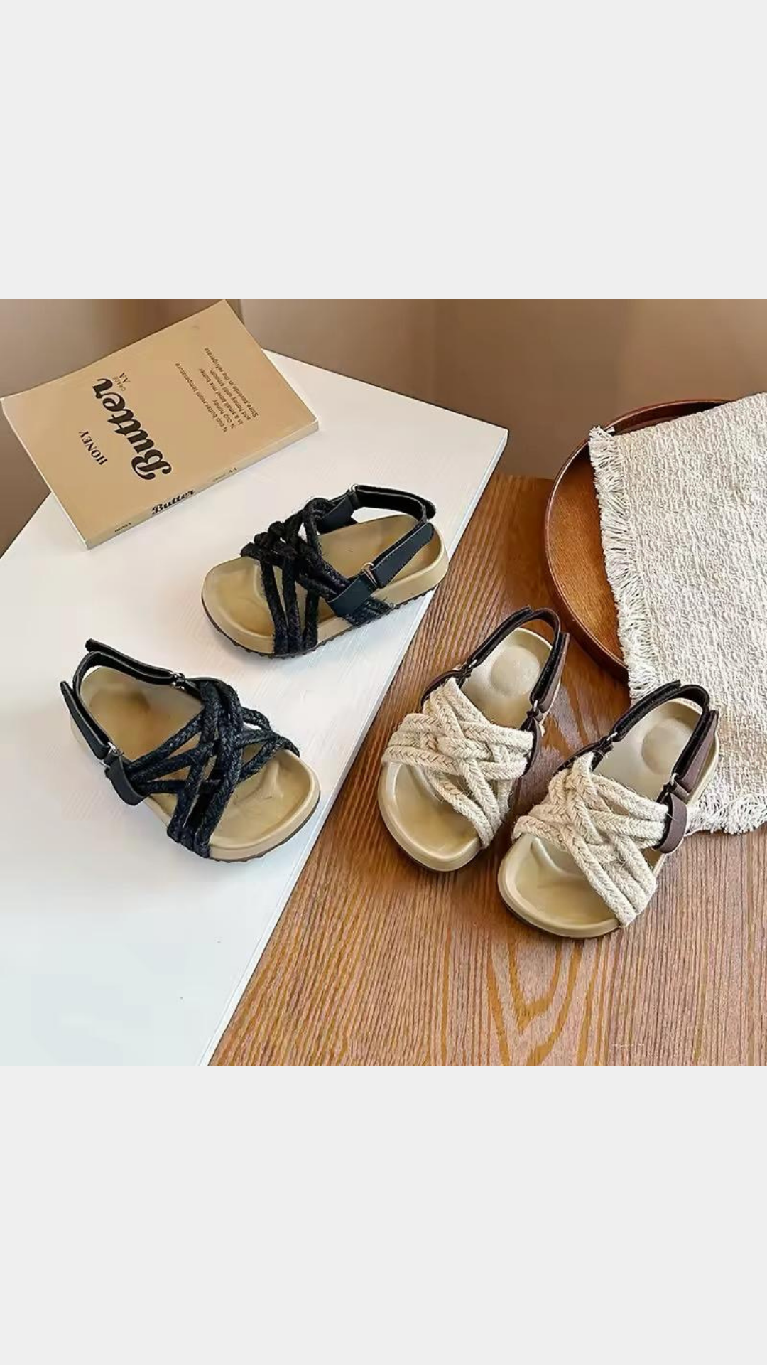 Criss cross sandals