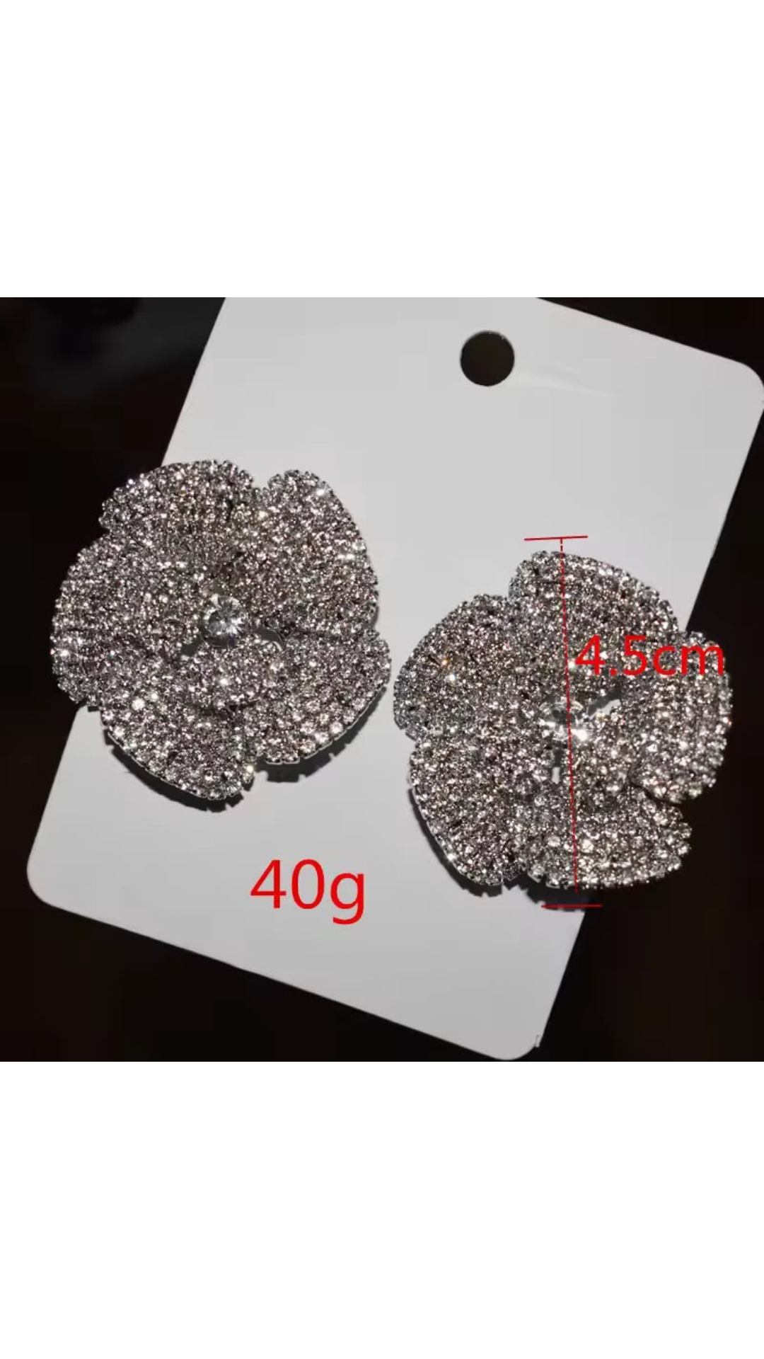 Flower embellished earrings