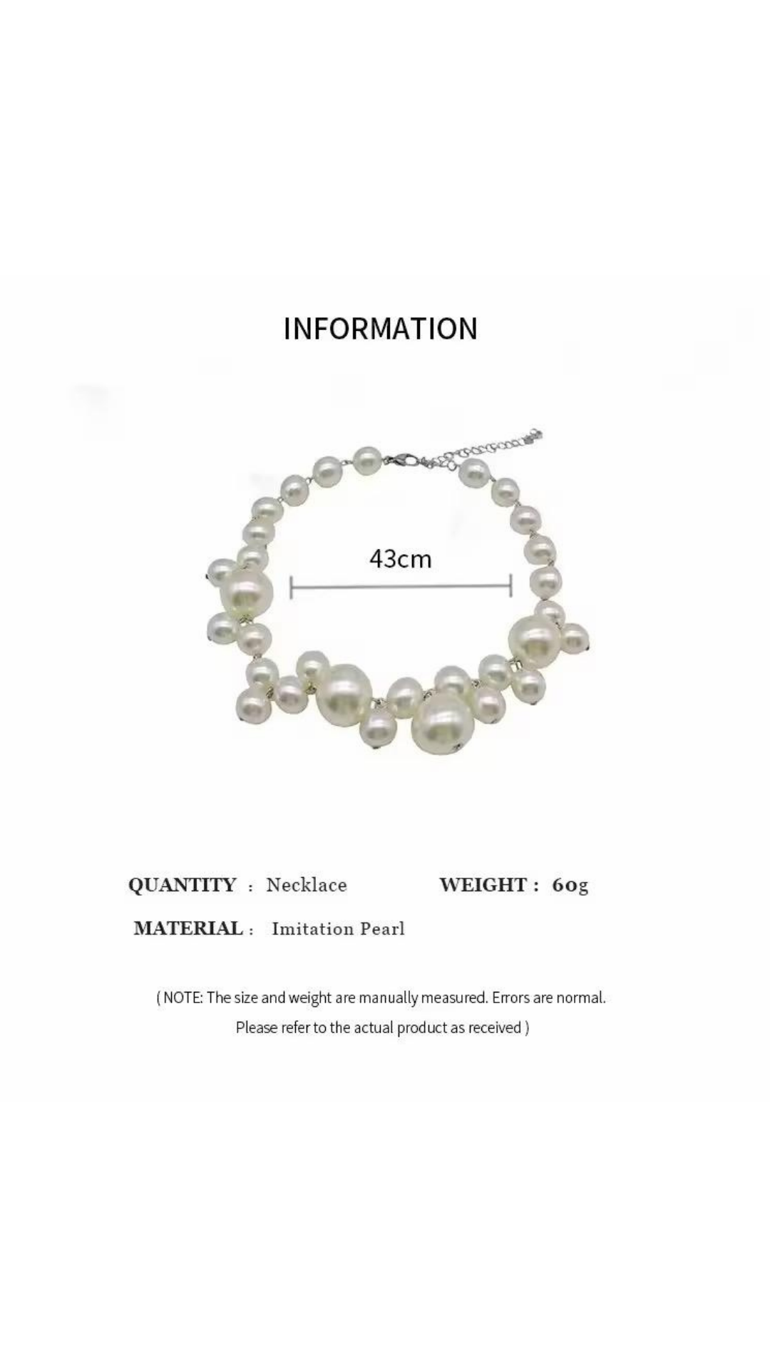 Lina pearl neck piece