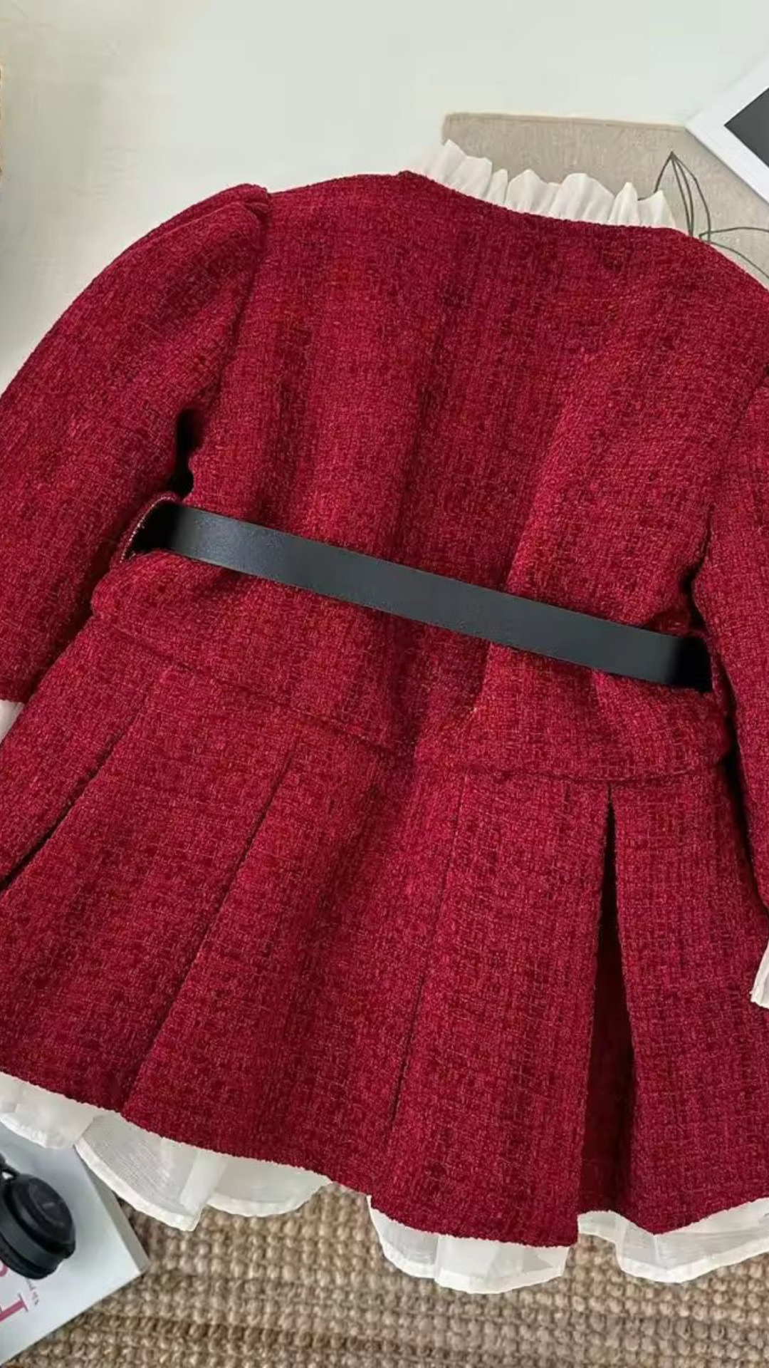 Mini Peak Tweed Dress