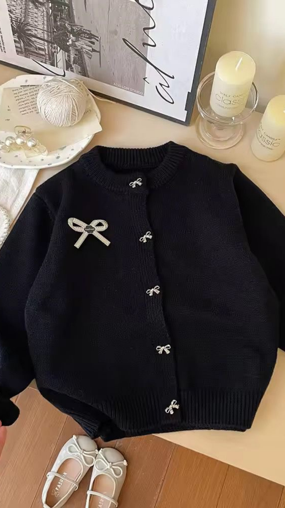 Mini Bow Cardigan