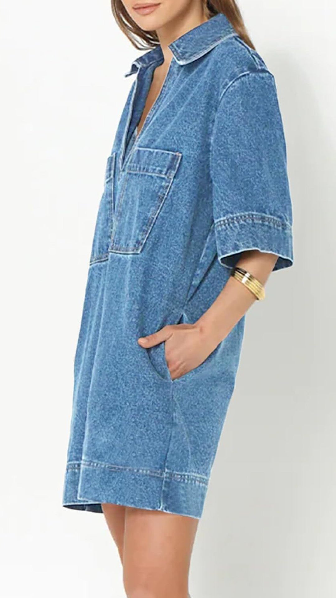 Denim Short Dress