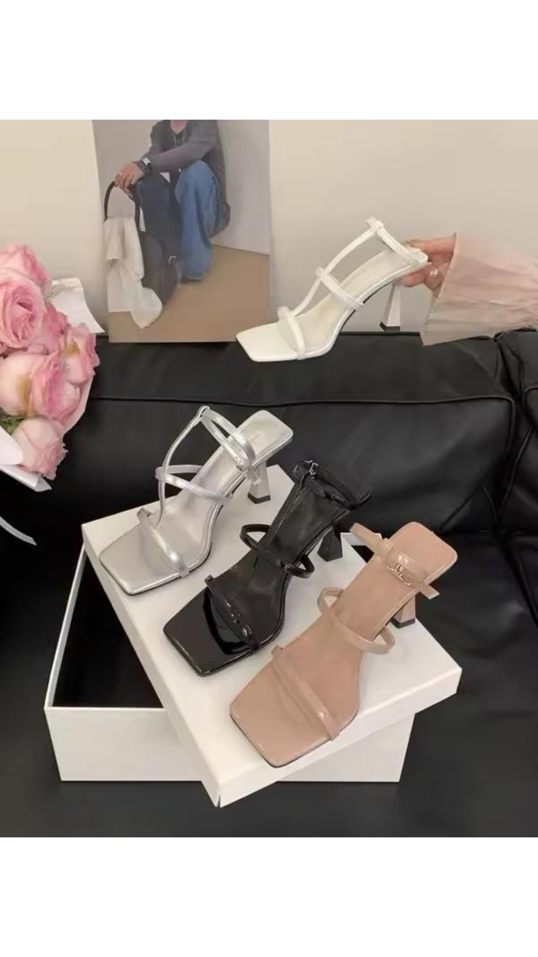 Strappy heels