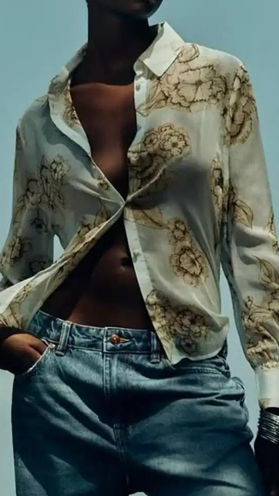 Floral Mesh Shirt