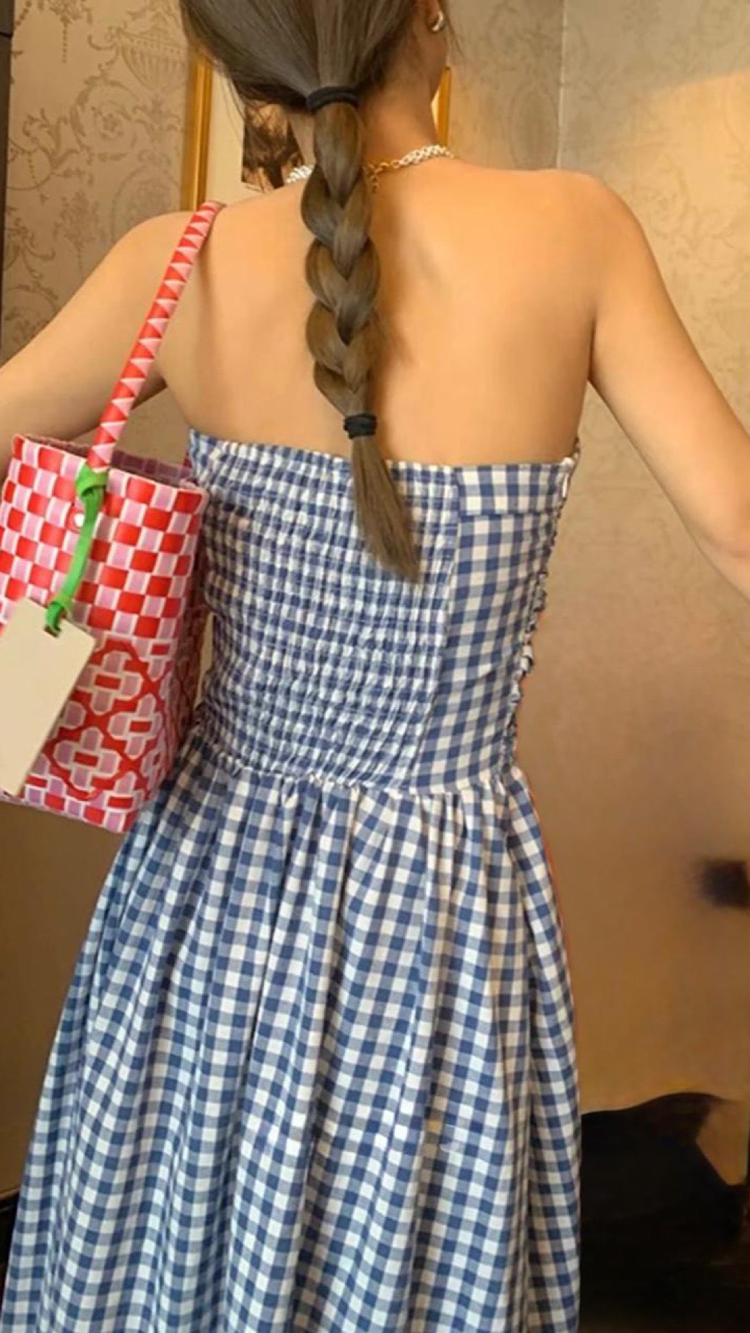 Plaid Tube Dress