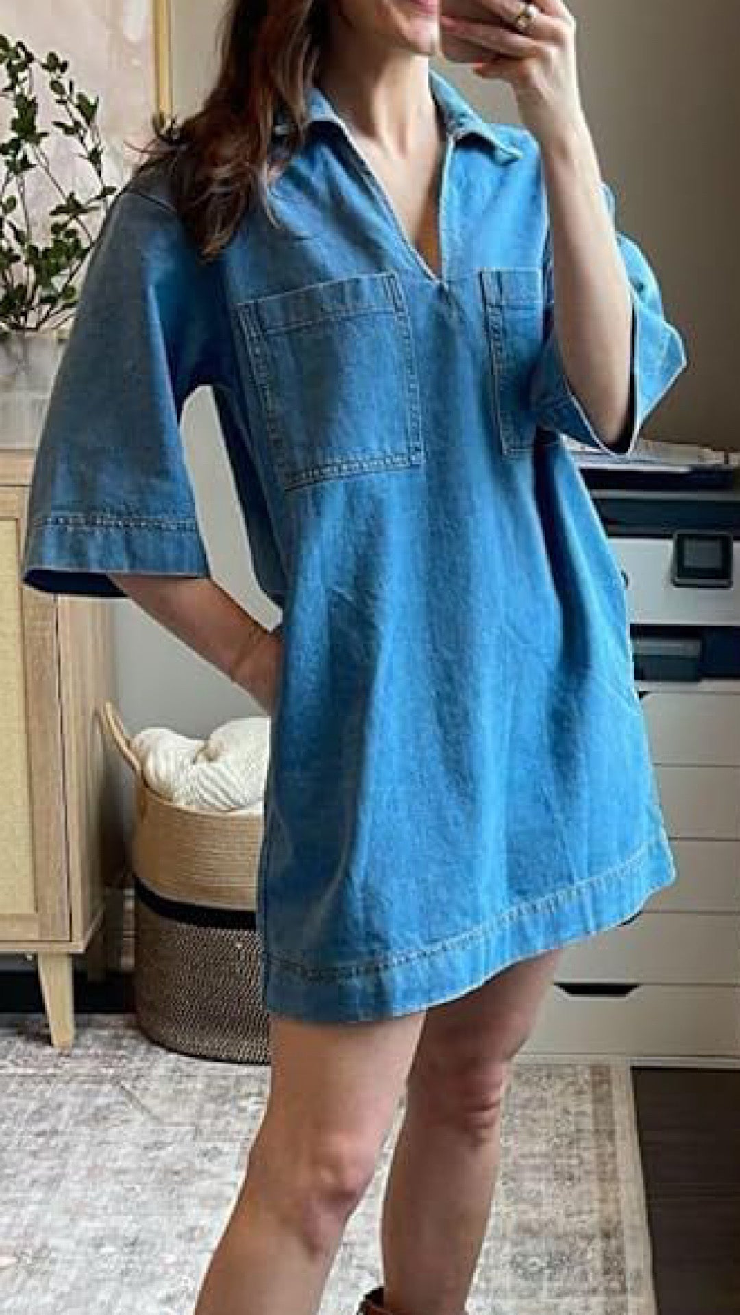 Denim Short Dress