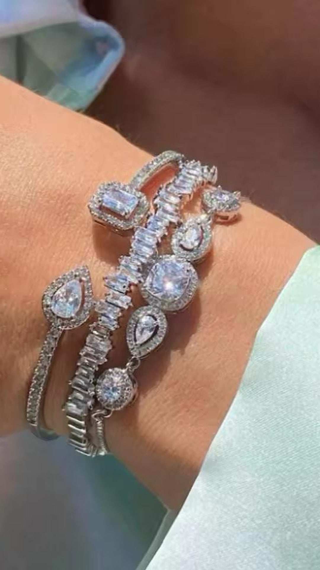 Zirconia Stack Bracelets