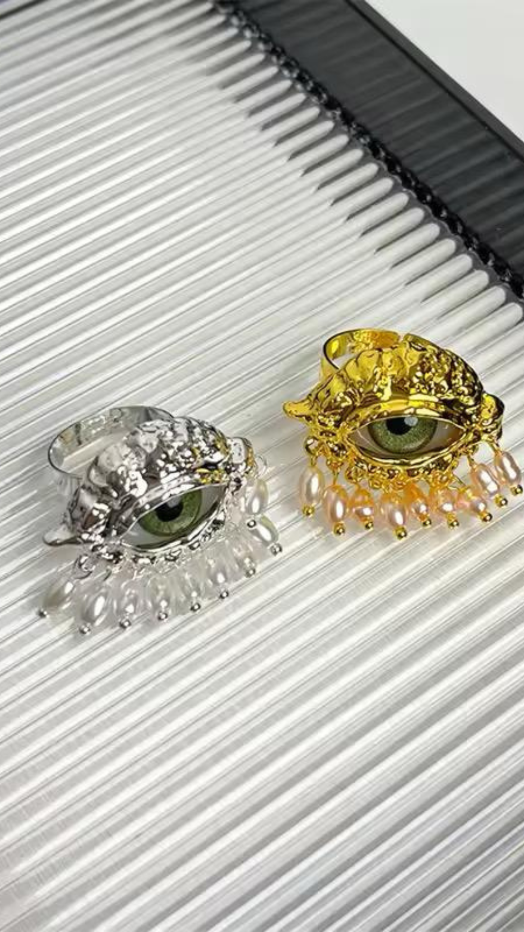 Evil Eye Pearl Ring
