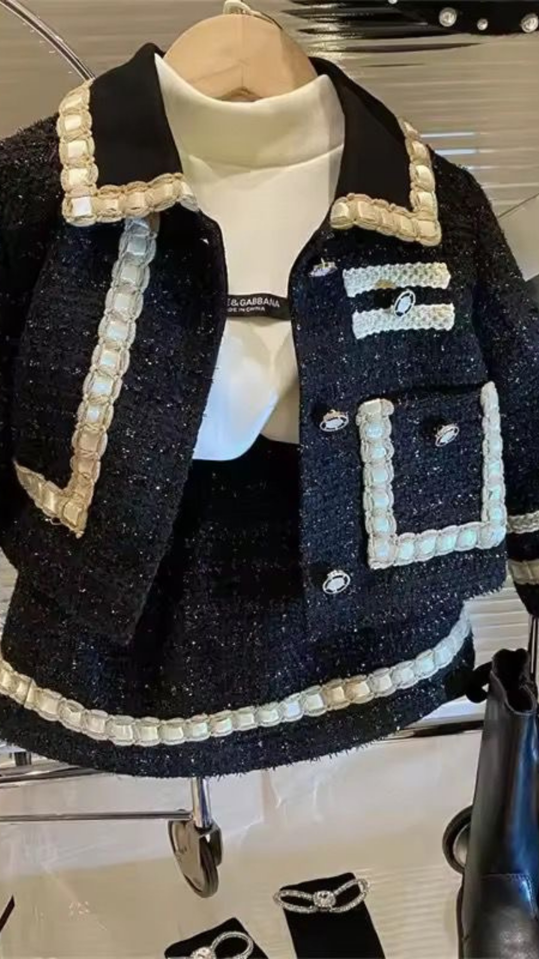 Snowflakes Tweed Set