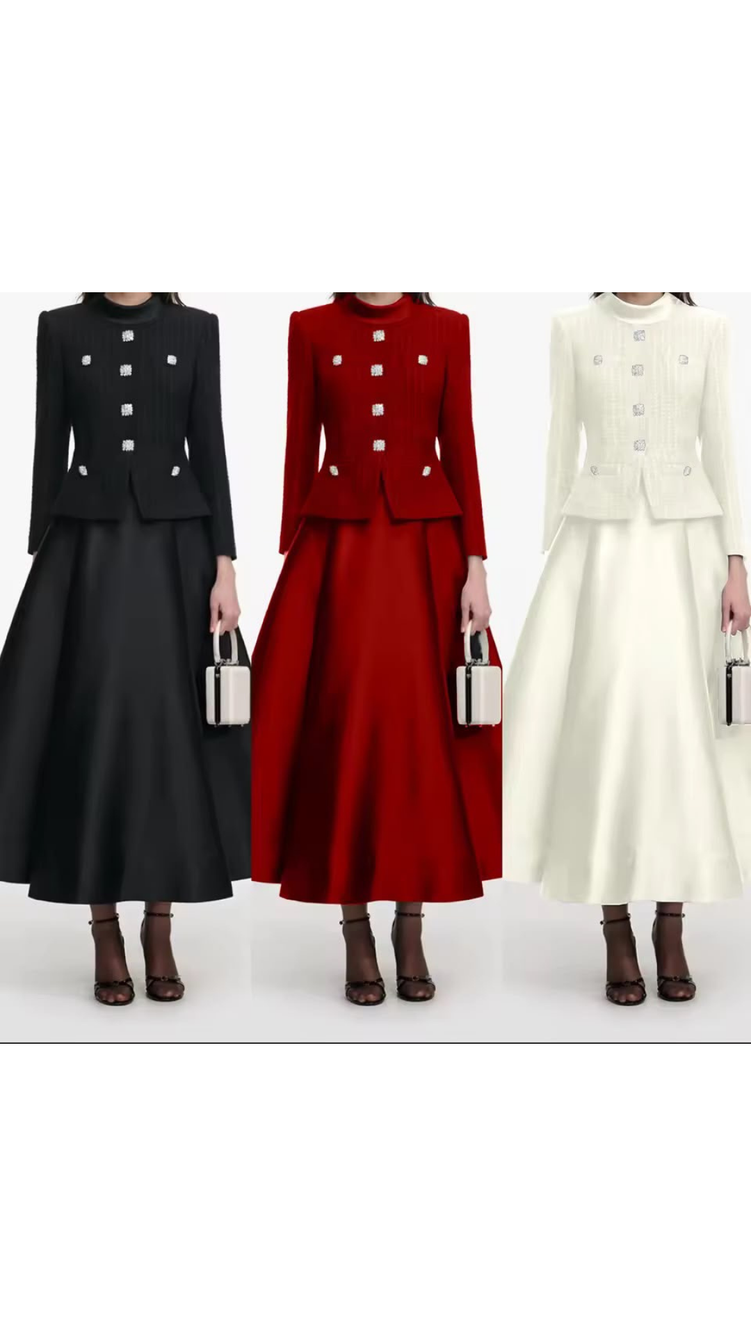 Victorian tweed splice dress