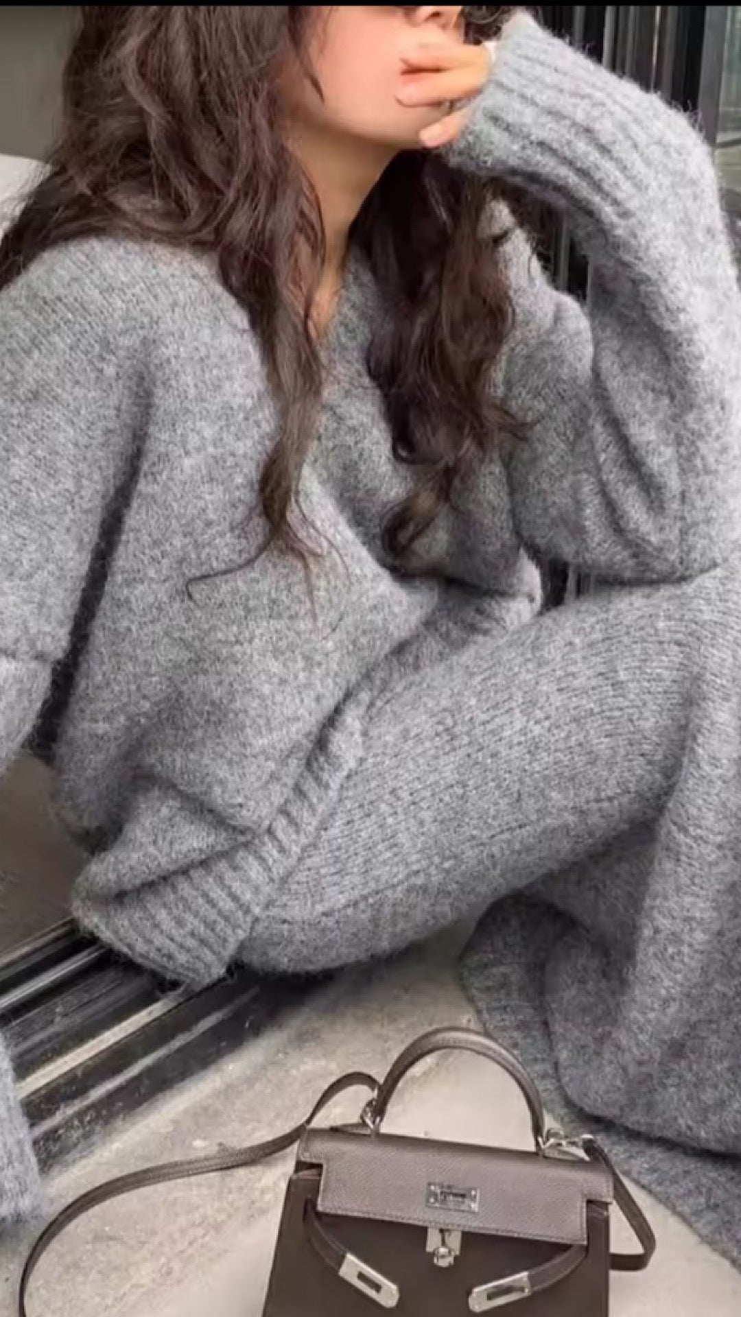 Knitted Sweater & Skirt Set