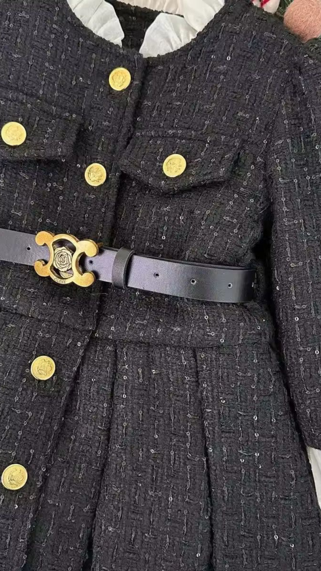 Mini Peak Tweed Dress
