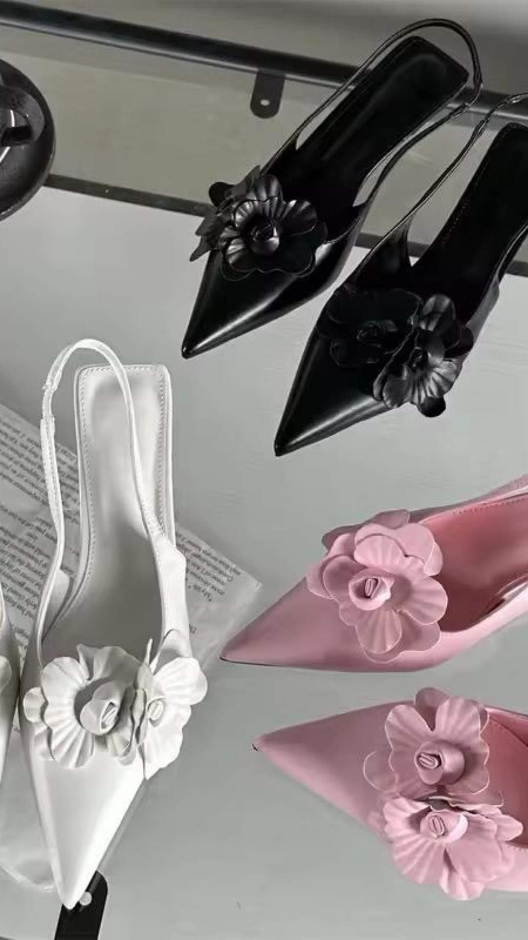 Flower Appliqué Heels