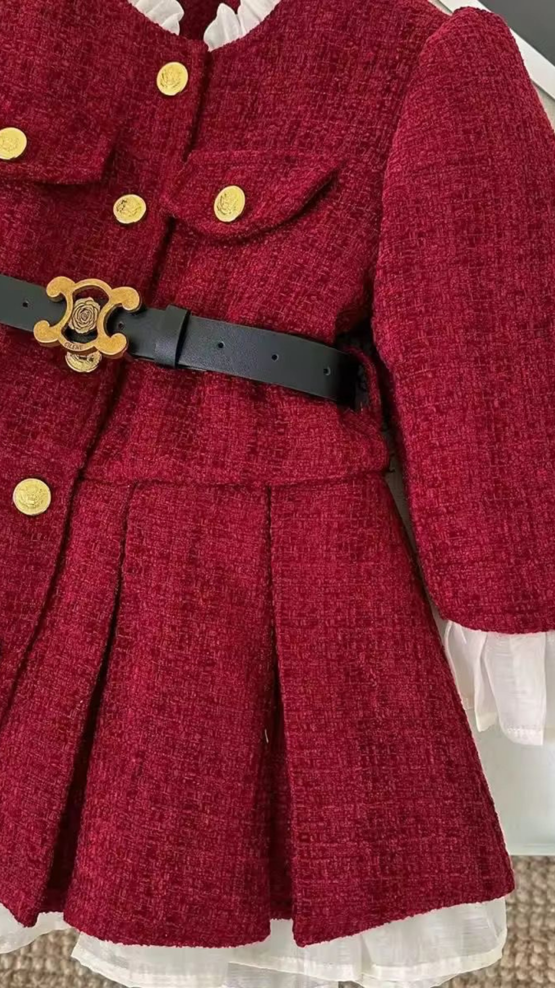 Mini Peak Tweed Dress