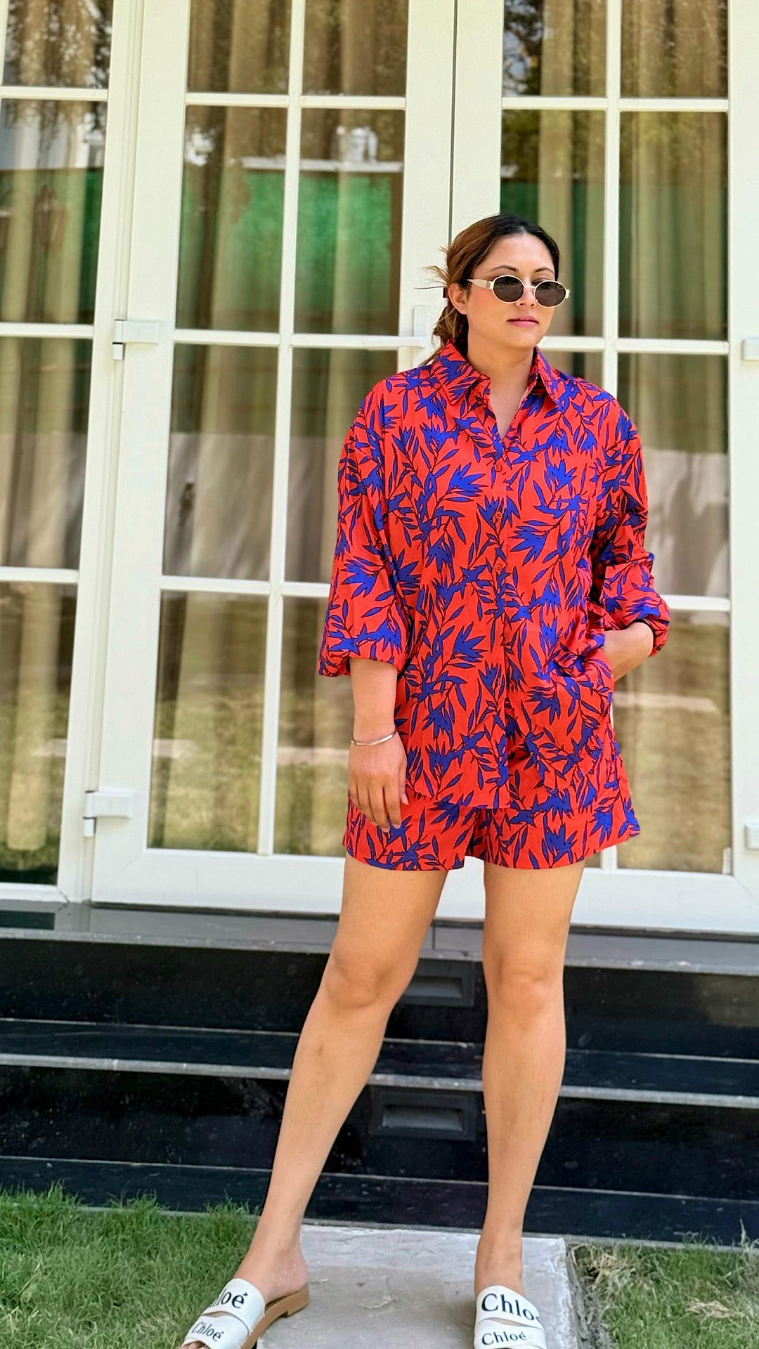 Printed Shirt & Shorts Set