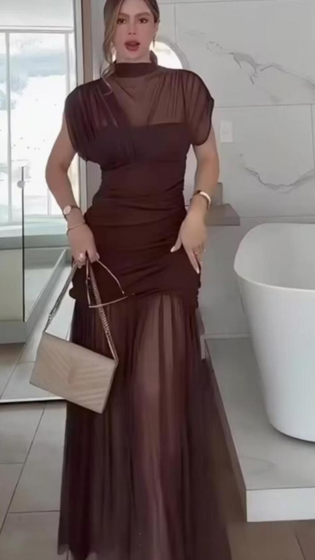 Crown & Couture Mesh Dress