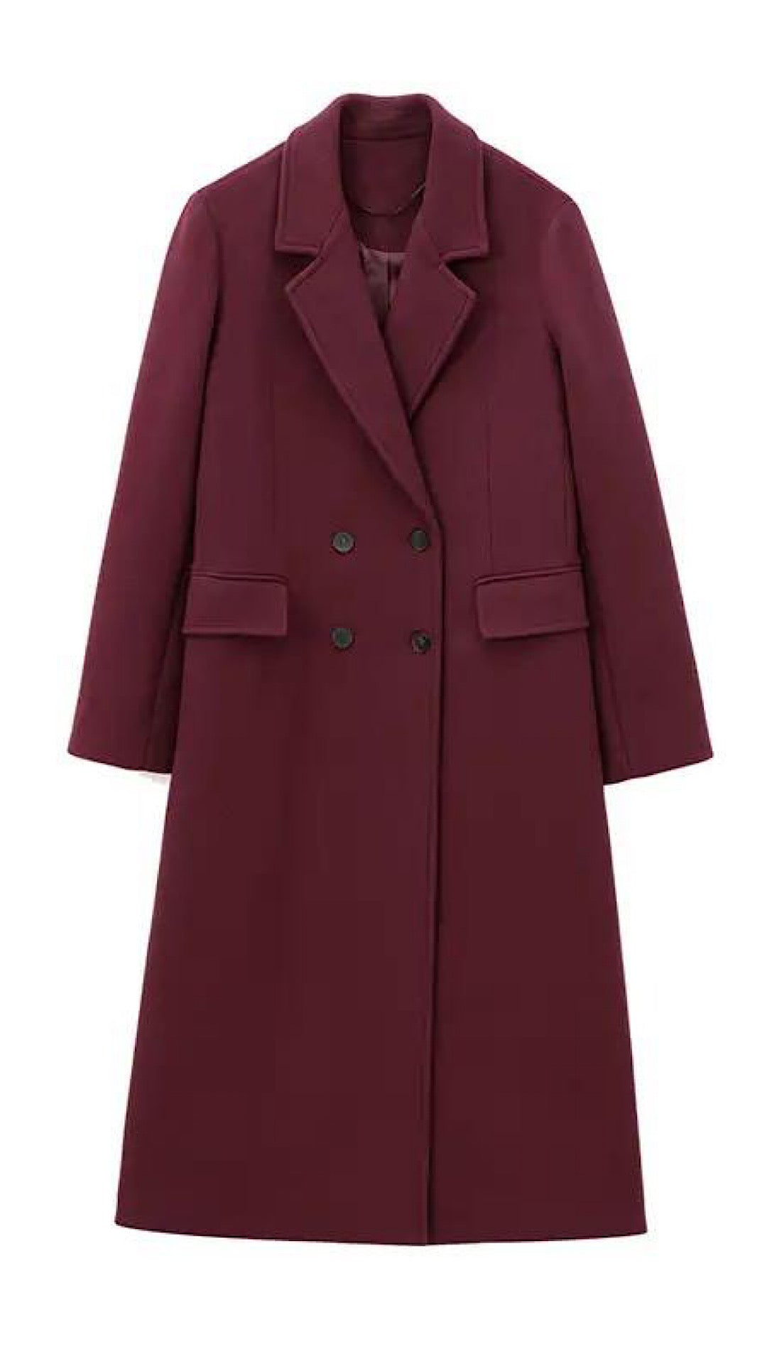 Wine Long Coat