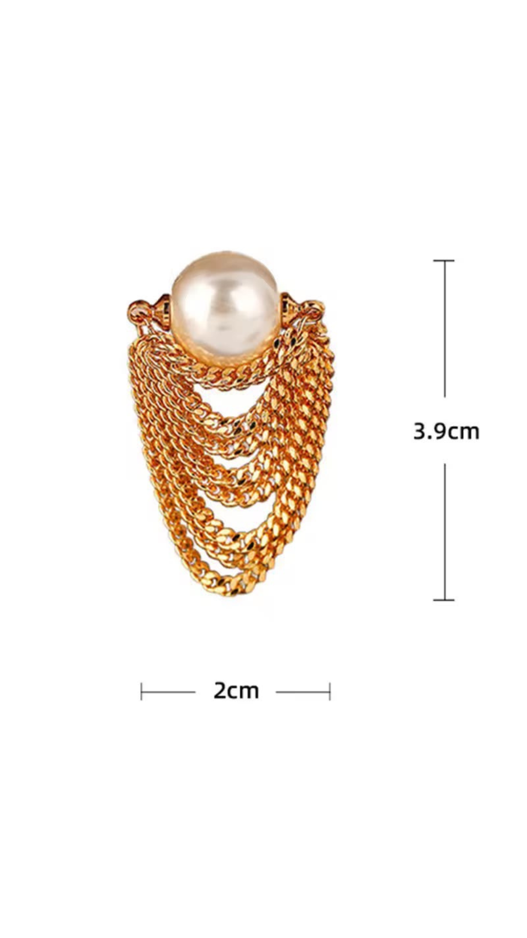 Pearl chain earrings