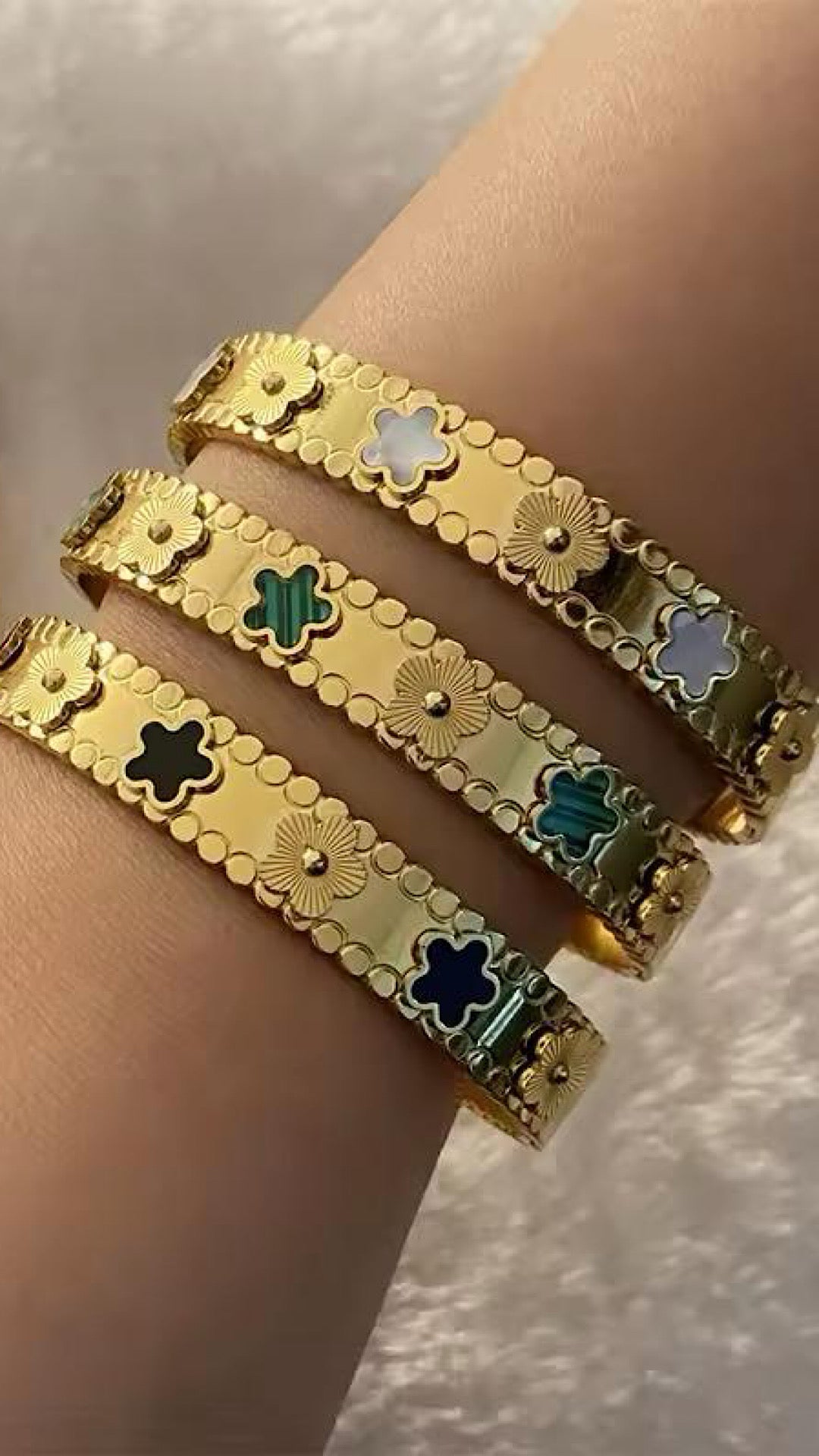 Flower Cuff Bracelet