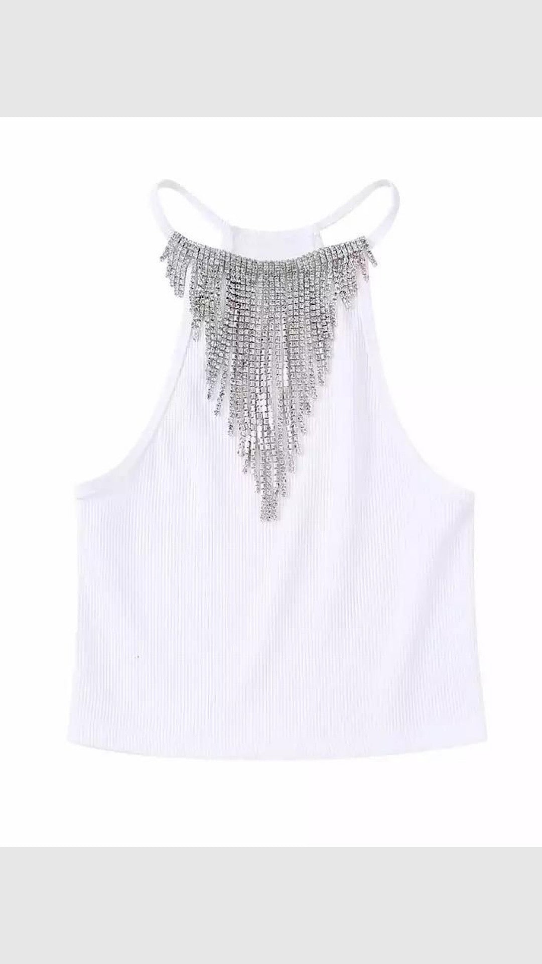 Embellished Tassel Top
