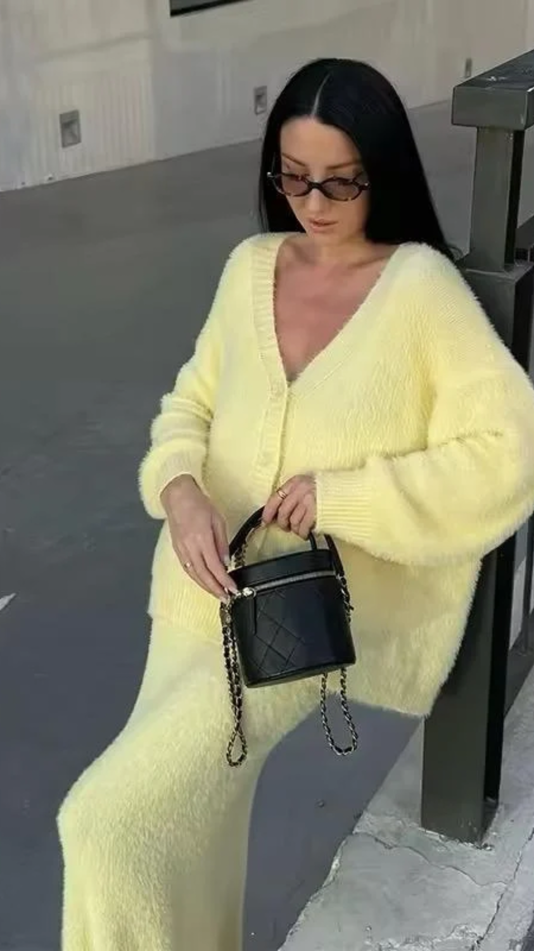 Neutral Weave Sweater + Skirt Set