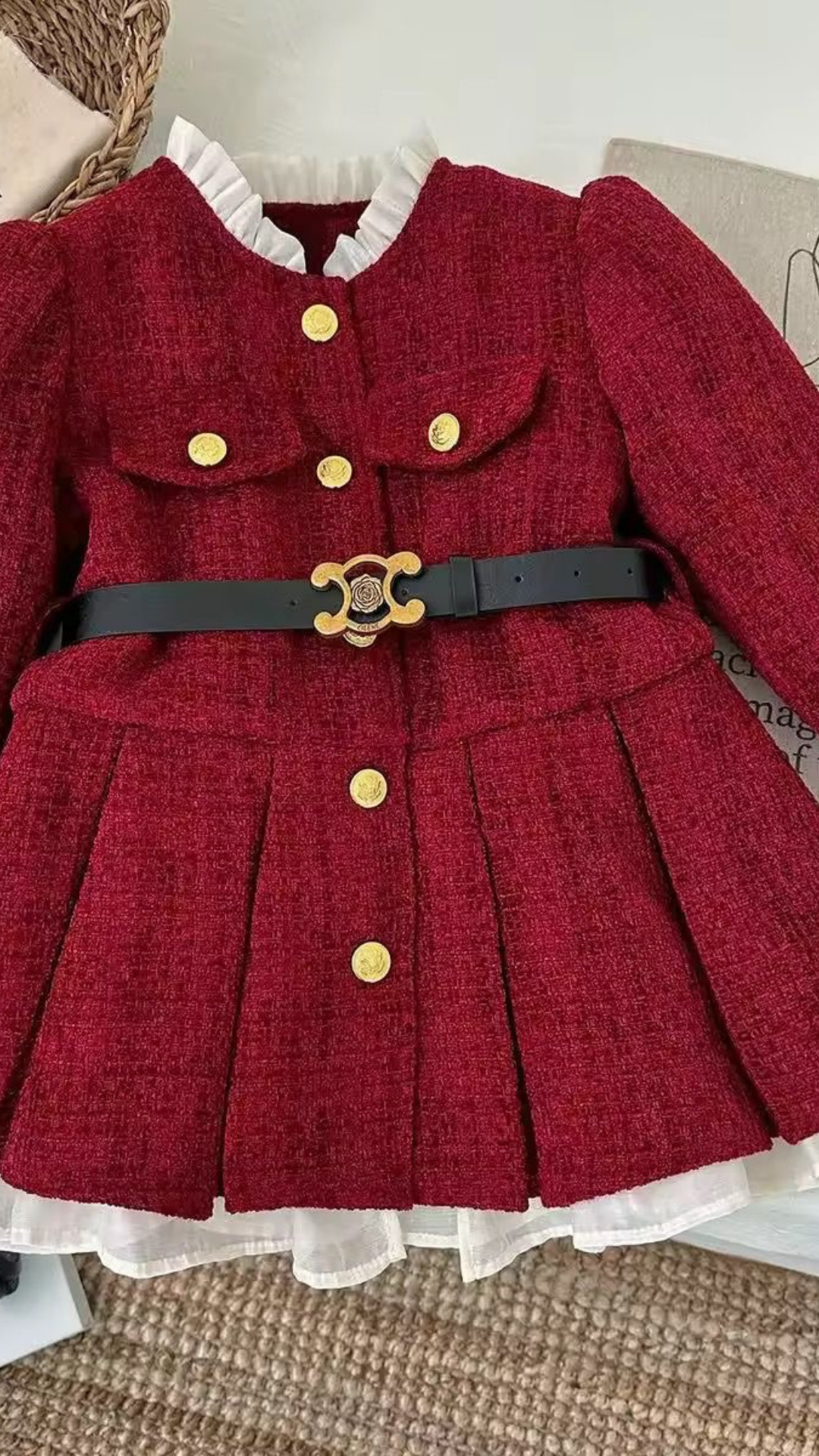 Mini Peak Tweed Dress