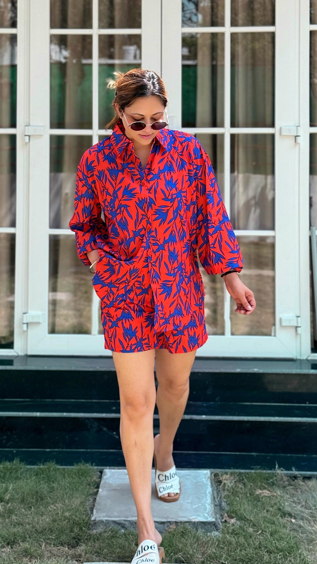 Printed Shirt & Shorts Set