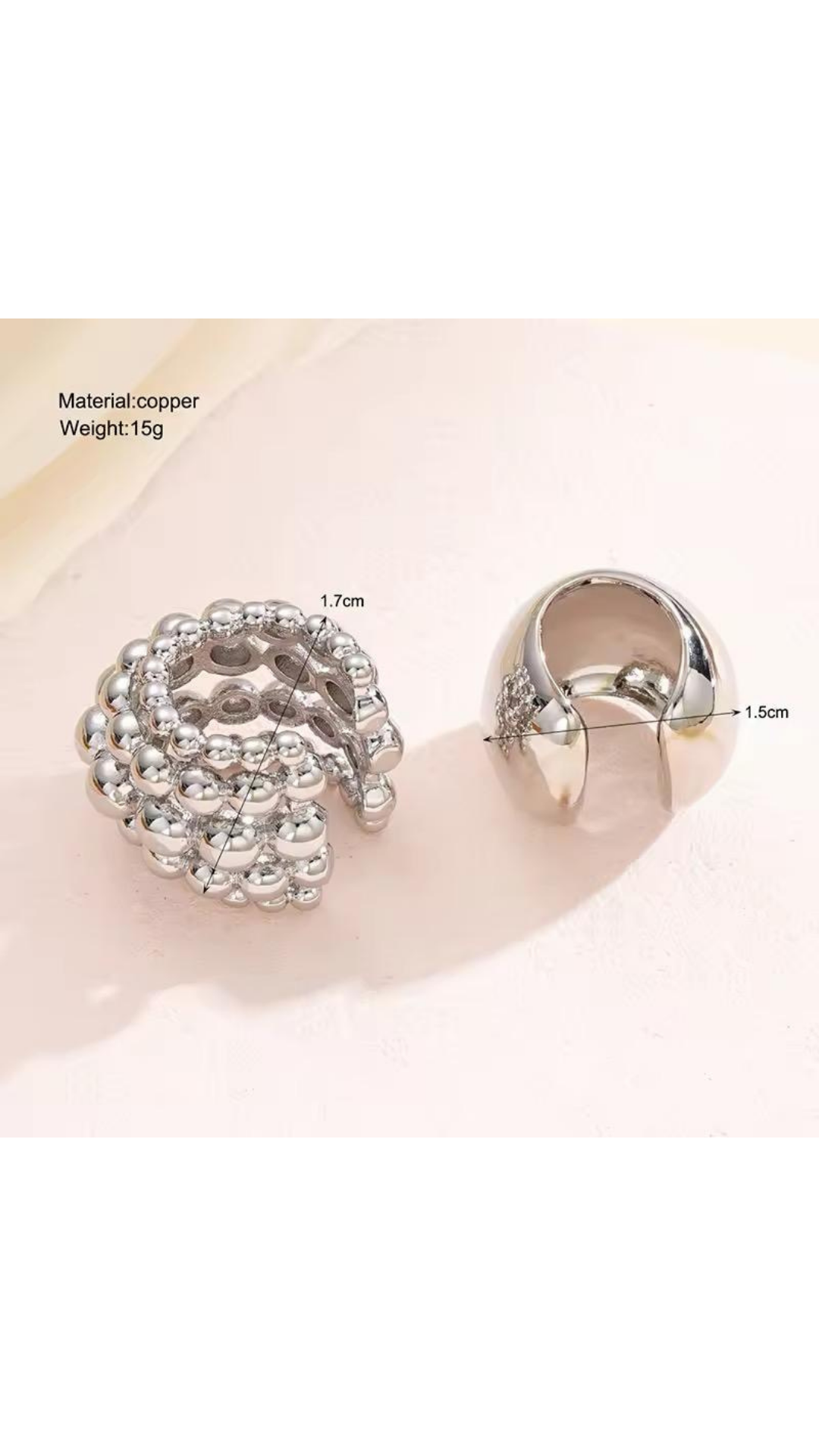 Clipped earrings