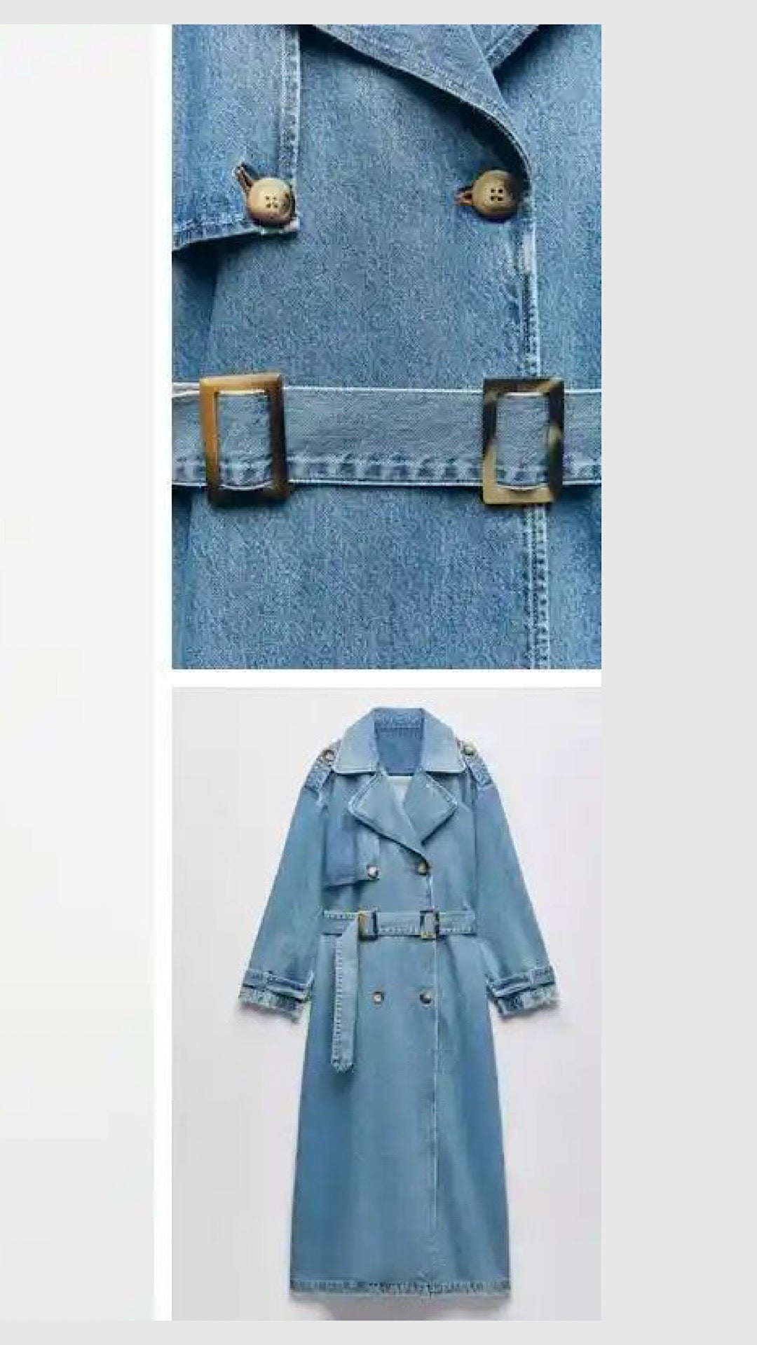 Denim Long Trench (PRE ORDER ONLY)