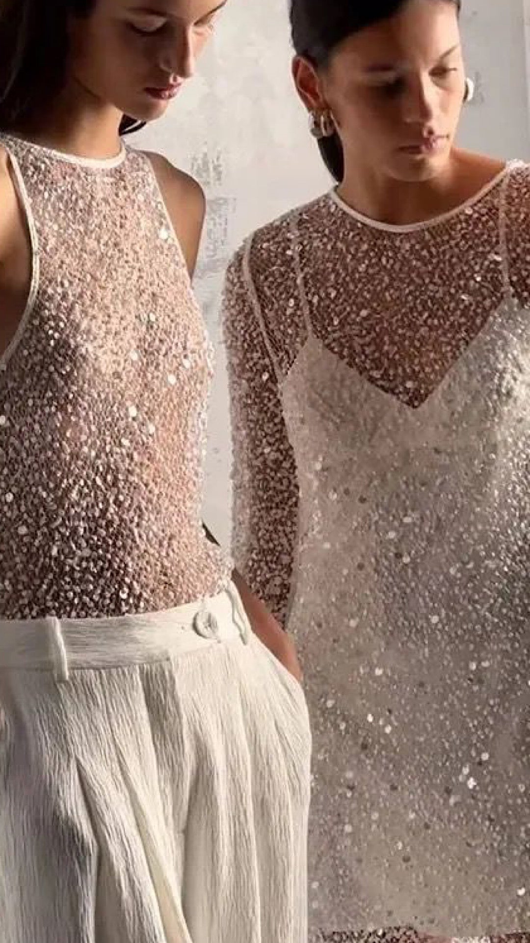 Embellished Sheer Dress
