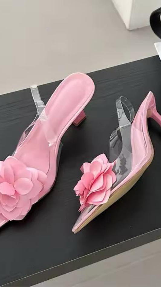 Floral Appliqués Heels