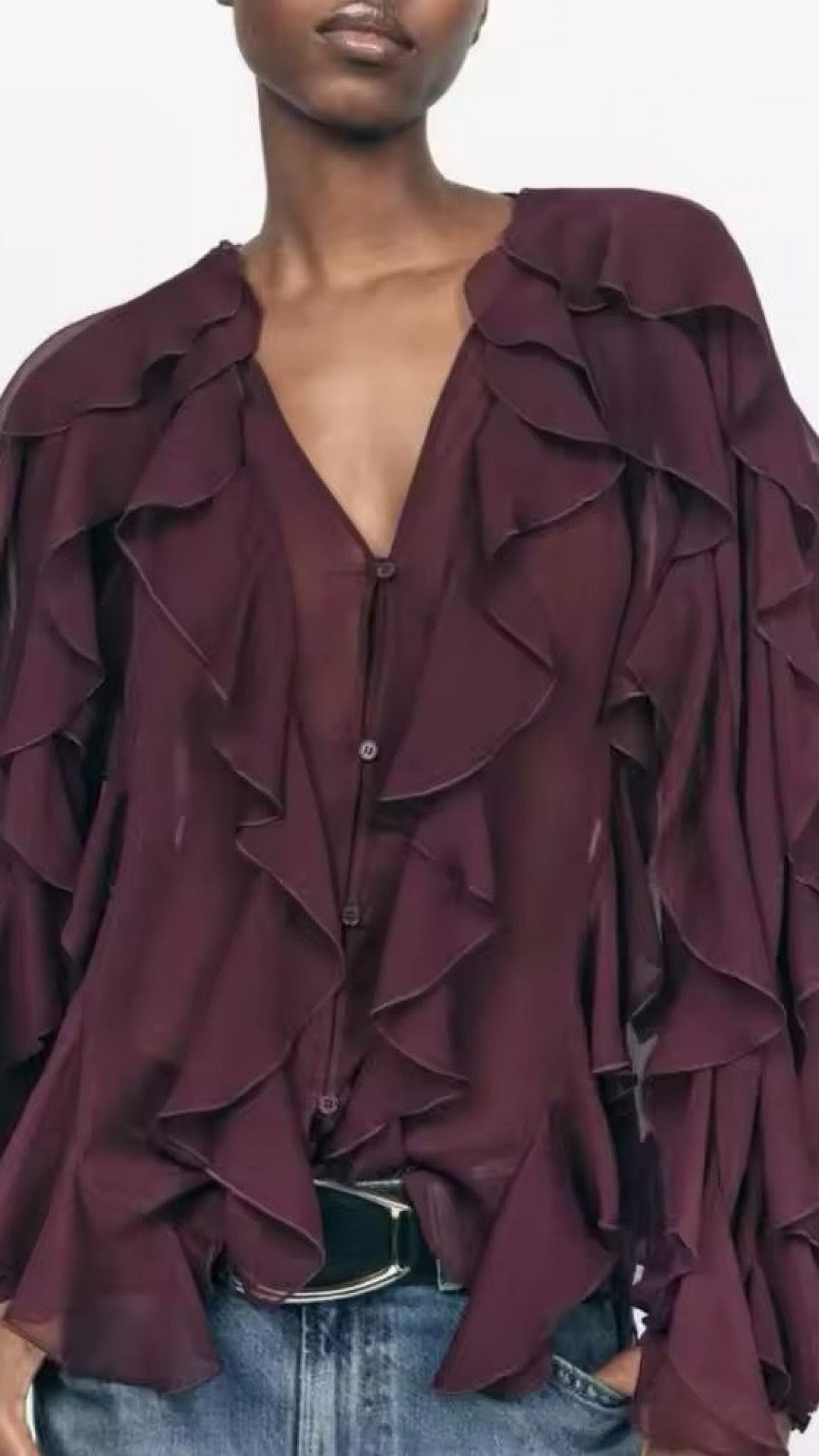 Mile Wine Blouse