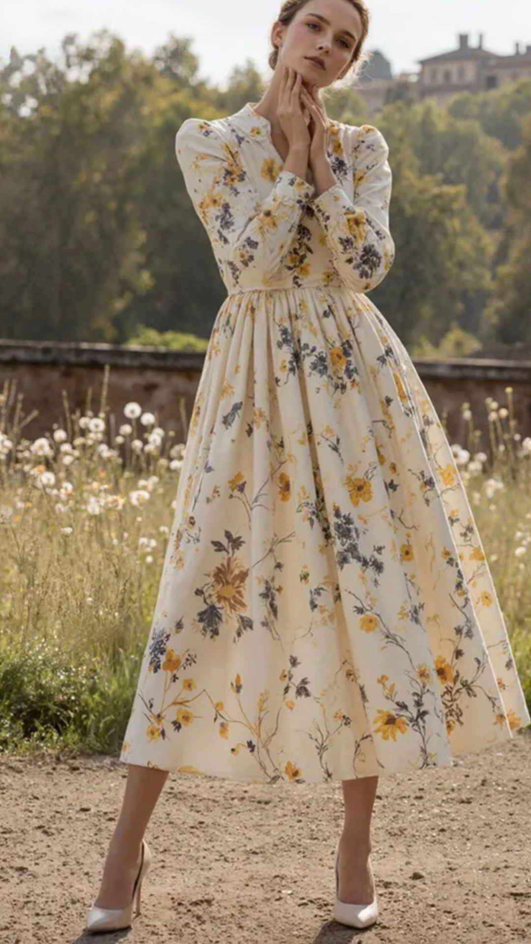 Golden Bloom Dress