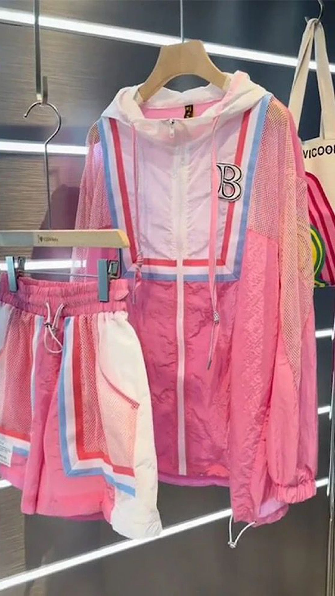 Letter Jacket & Shorts Set