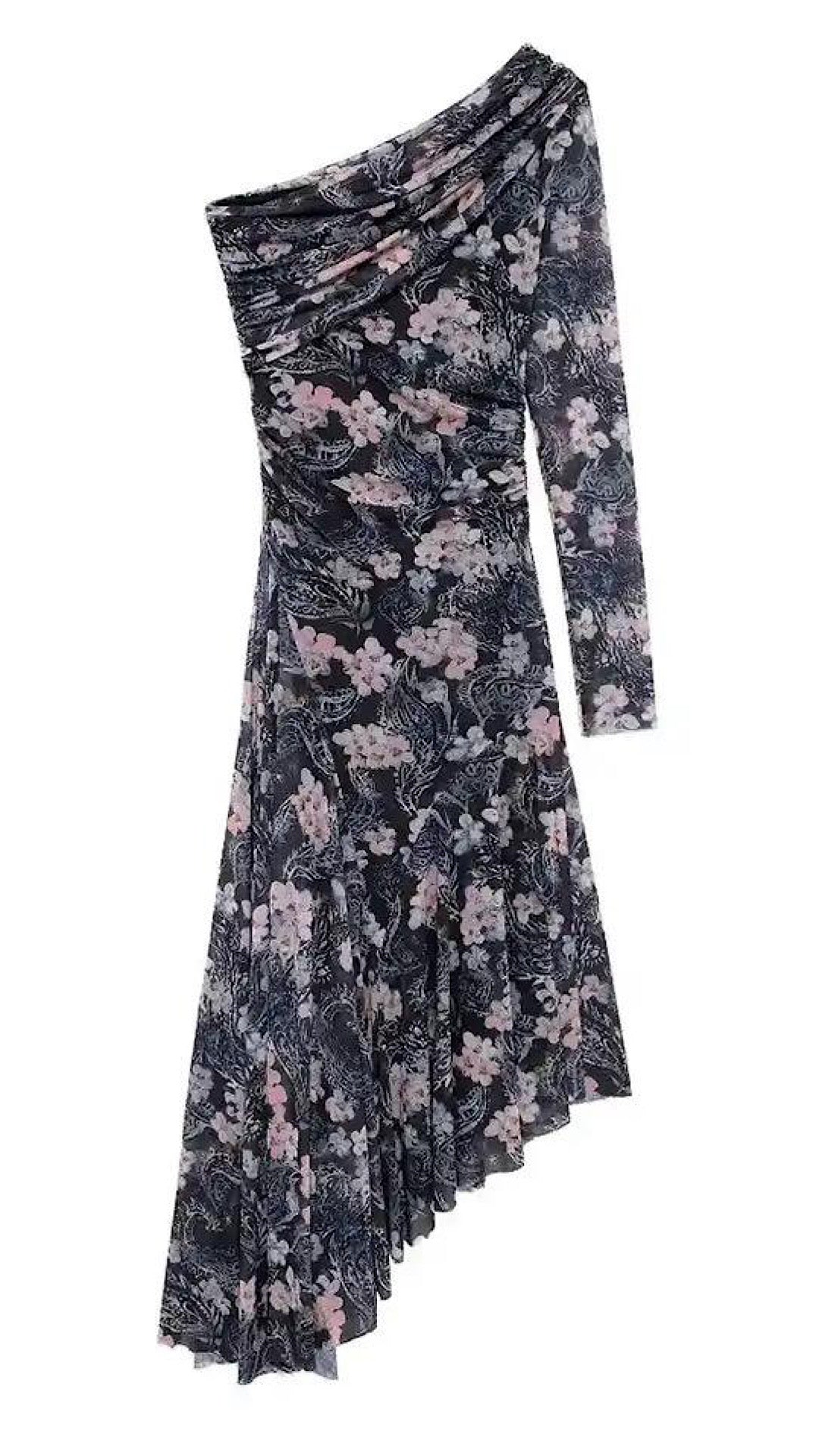 Printed One Shoulder Dress