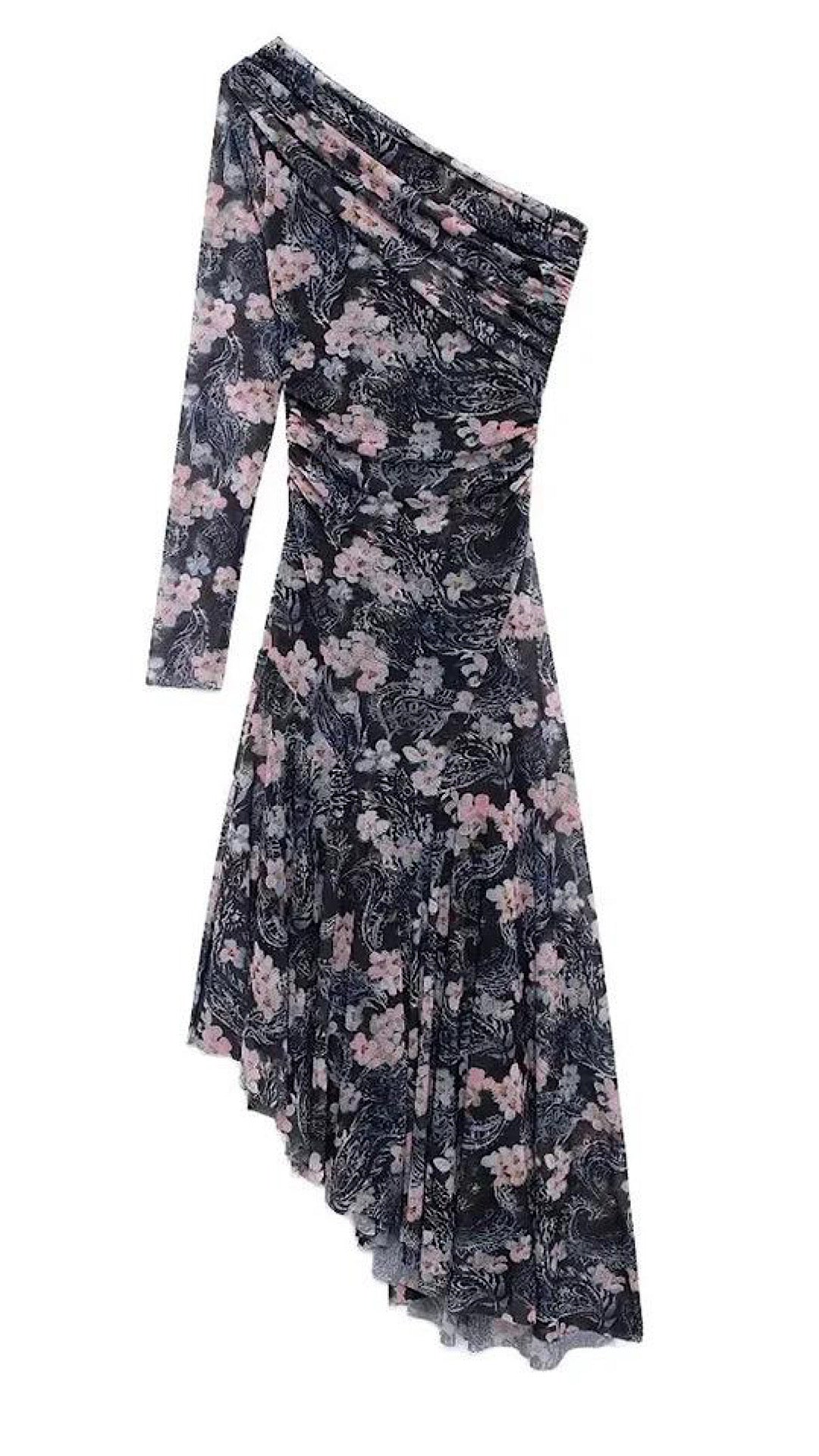 Printed One Shoulder Dress