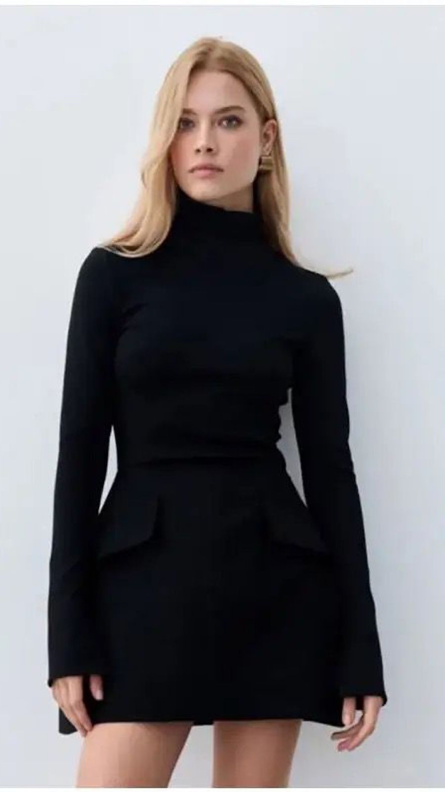Solid Mini Dress