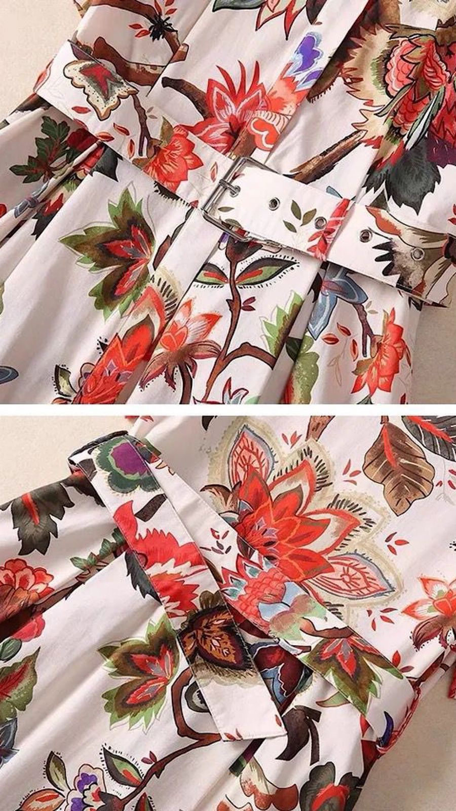 Printed Belted Dress