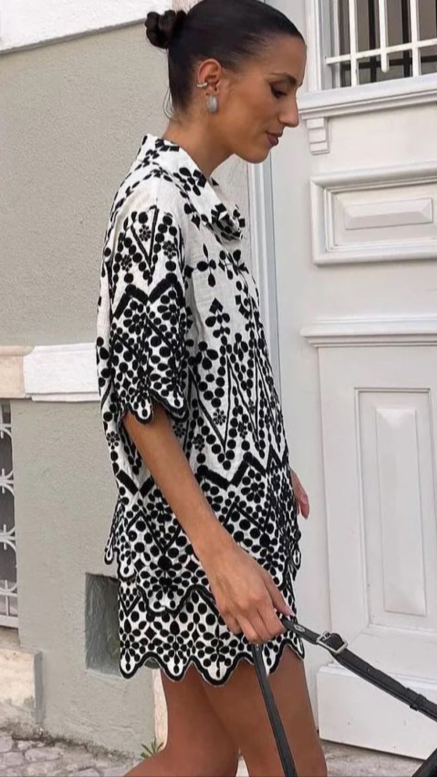 Embroidered Shirt & Shorts Set