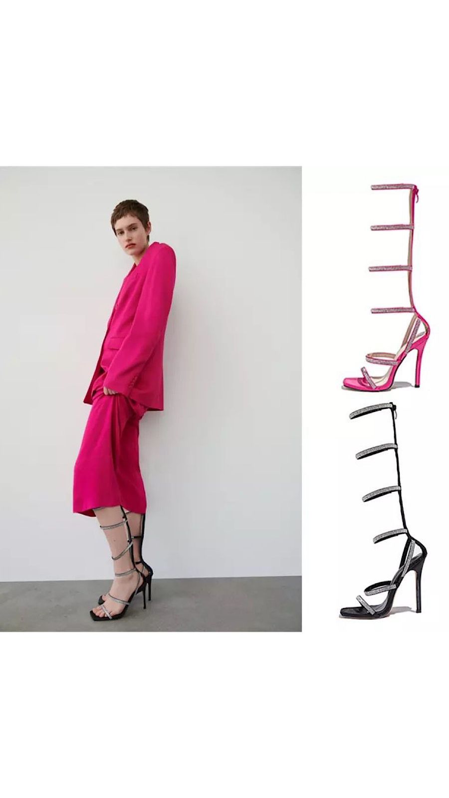 Rhinestone Strappy Heels (PRE ORDER)