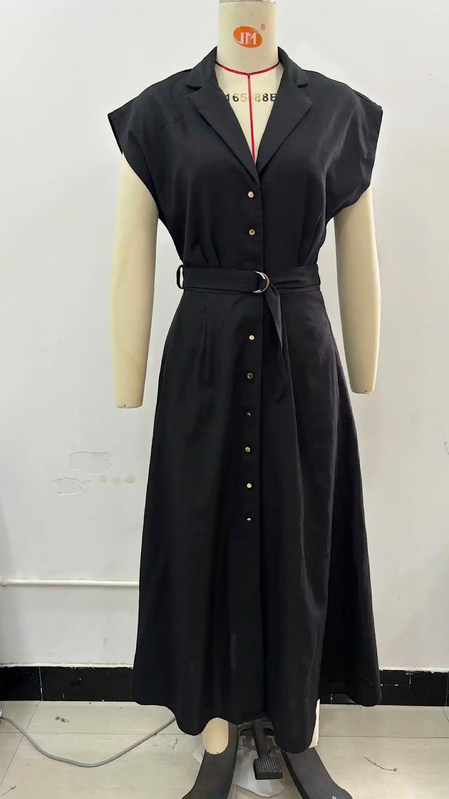 Solid Belted Dress