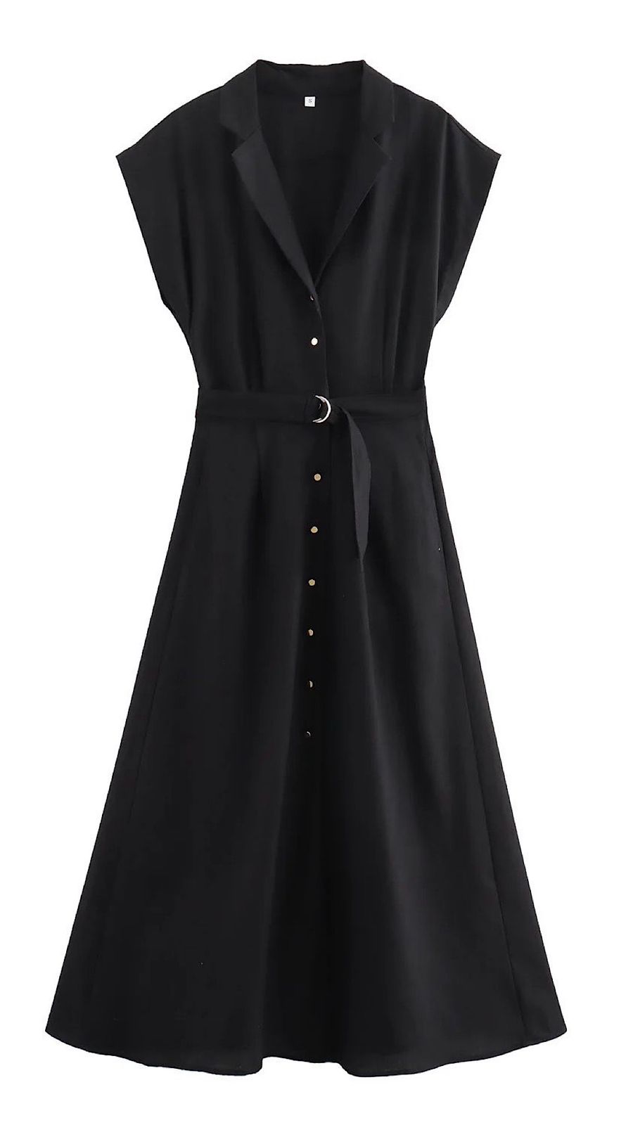 Solid Belted Dress