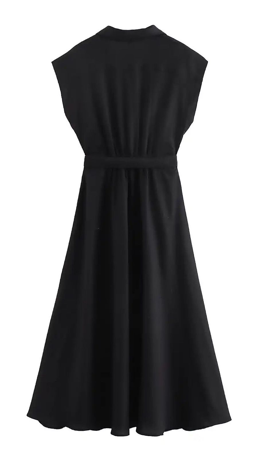 Solid Belted Dress