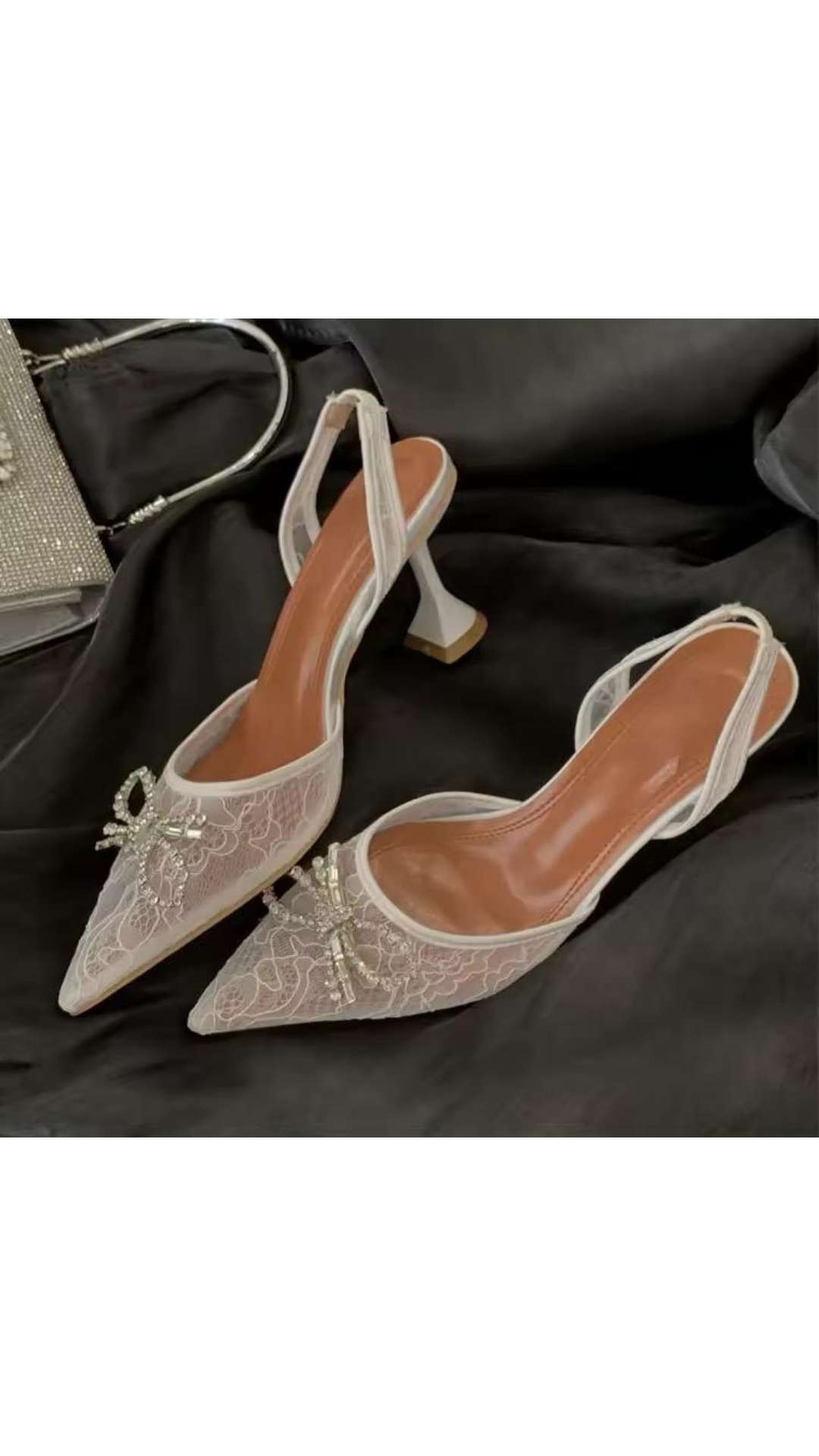 Mesh Bow Heels