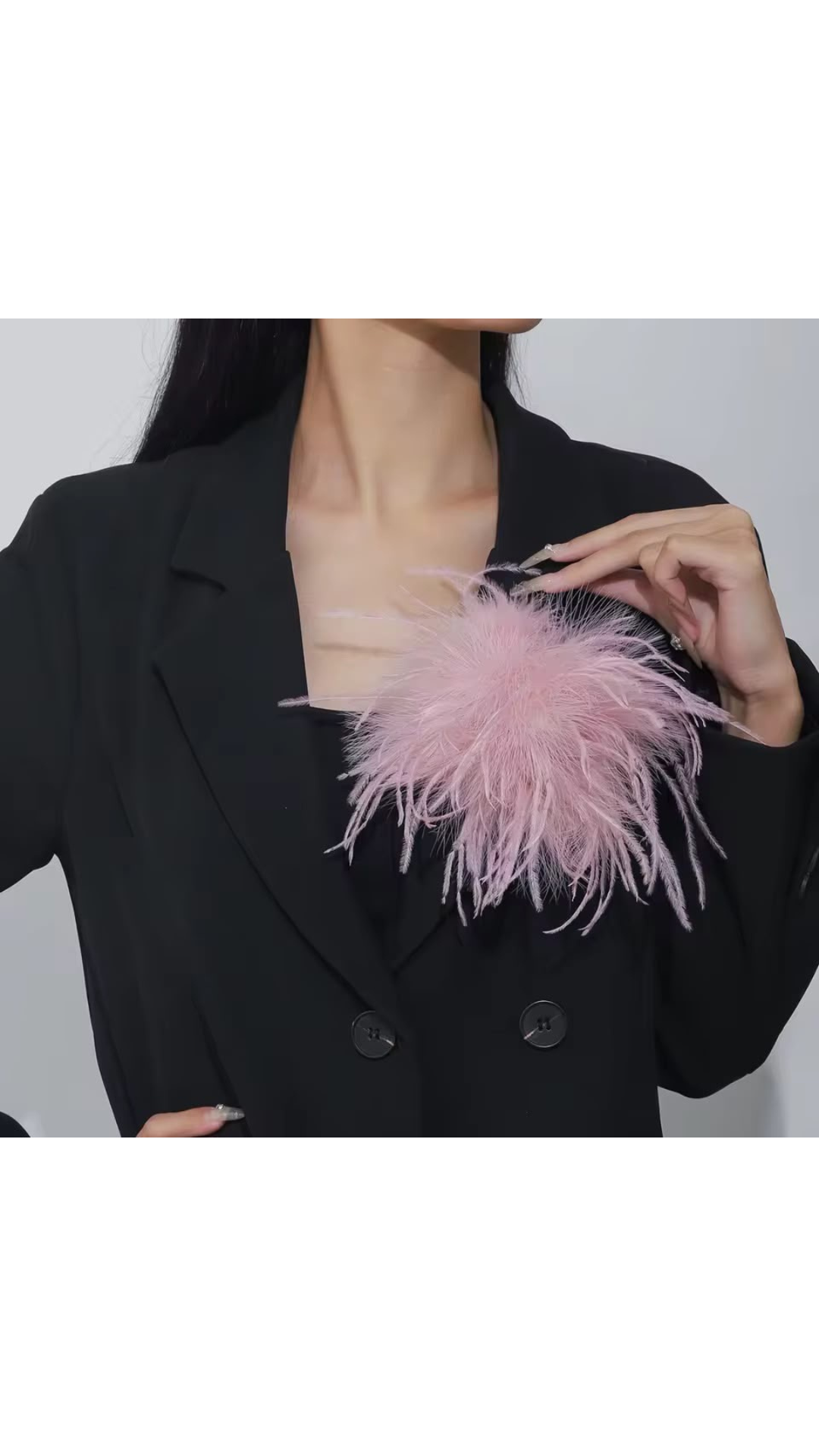 Feather couture brooch