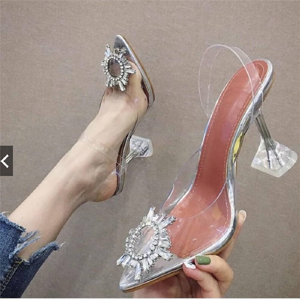 EMBELLISHED TRANSPARENT HEELS