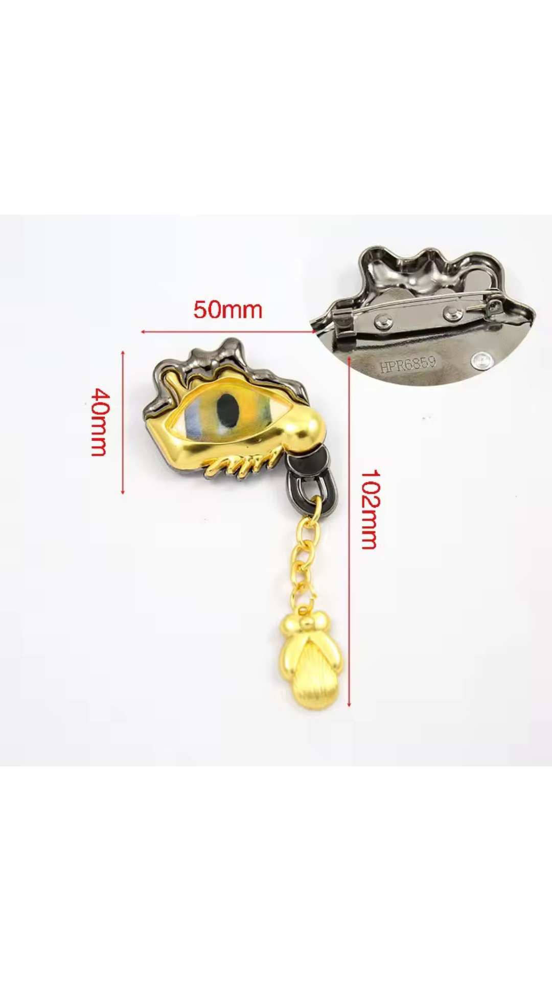 Evil eye brooch