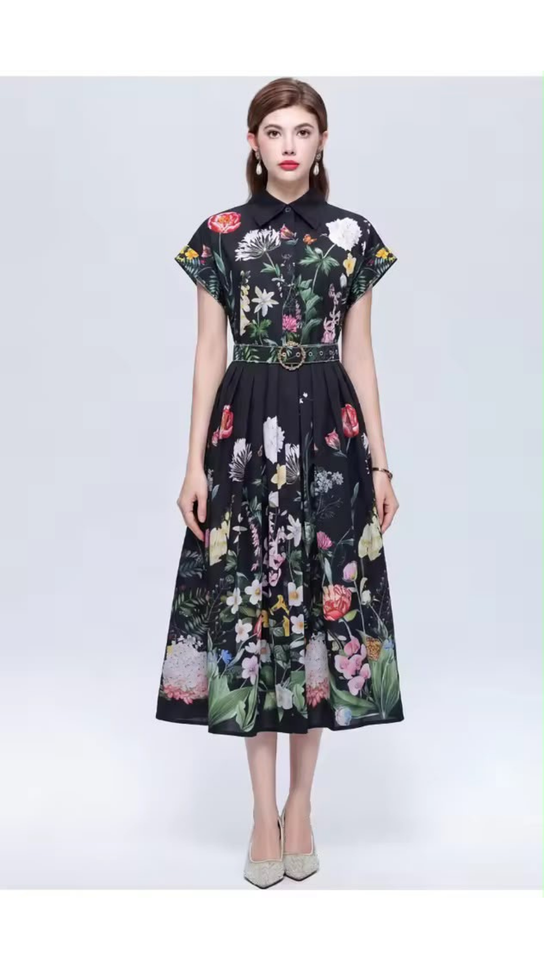 Floral belted dress