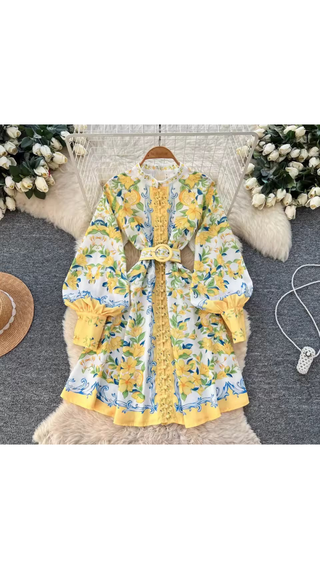 Printed luxe dress